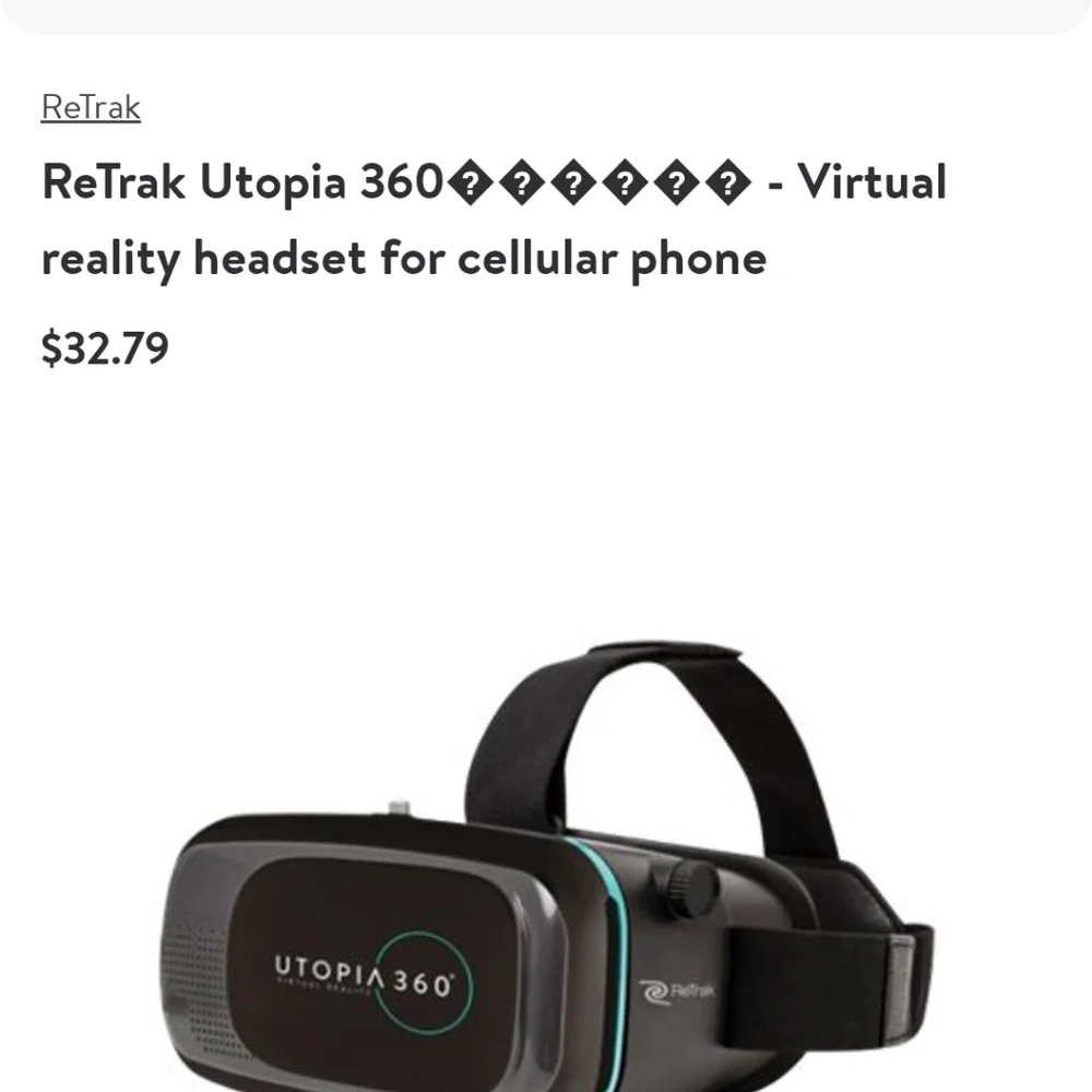 ReTrak Utopia 360 VR 3D Headset Bluetooth Controller Smartphone VR. Used Once.